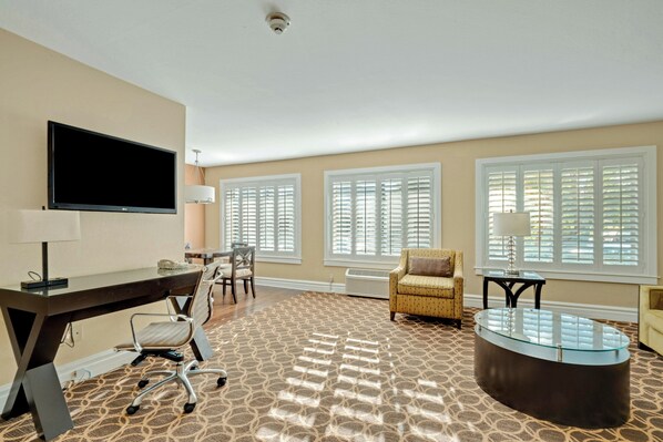 42-inch LCD TV with satellite channels, TV - Marin Suites Hotel (Corte Madera)