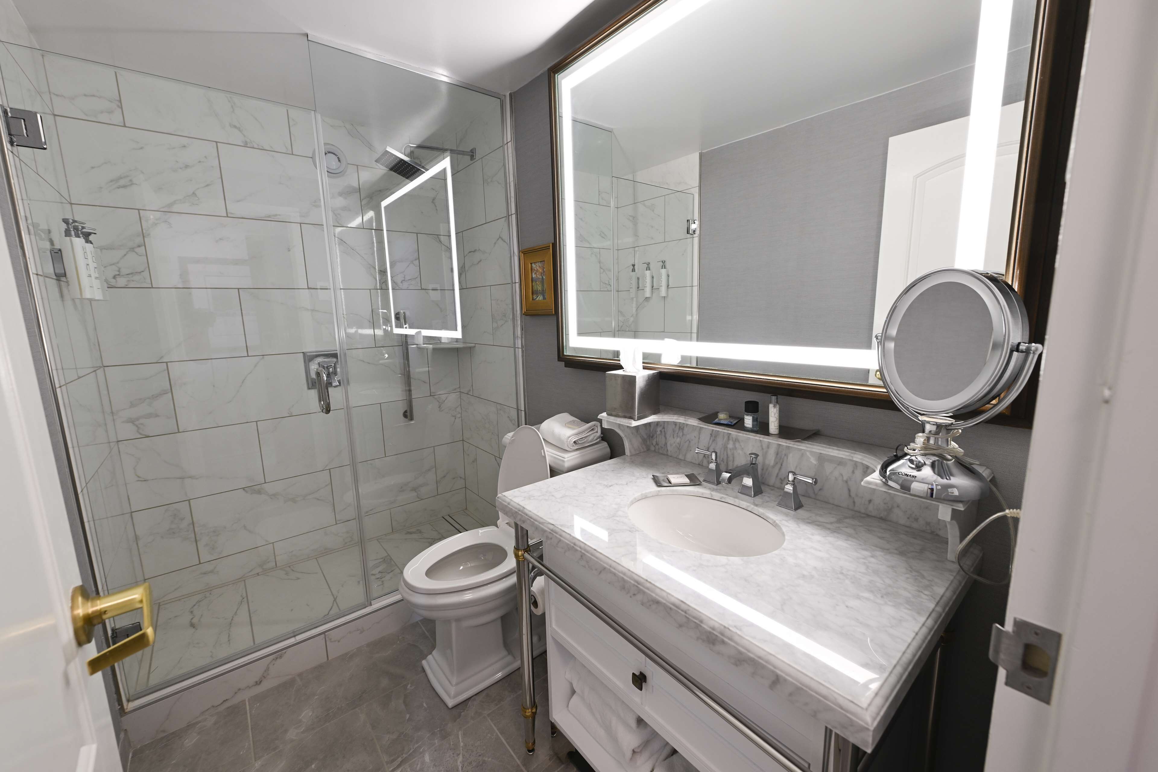 room, 1 king bed, allergy friendly | bathroom shower