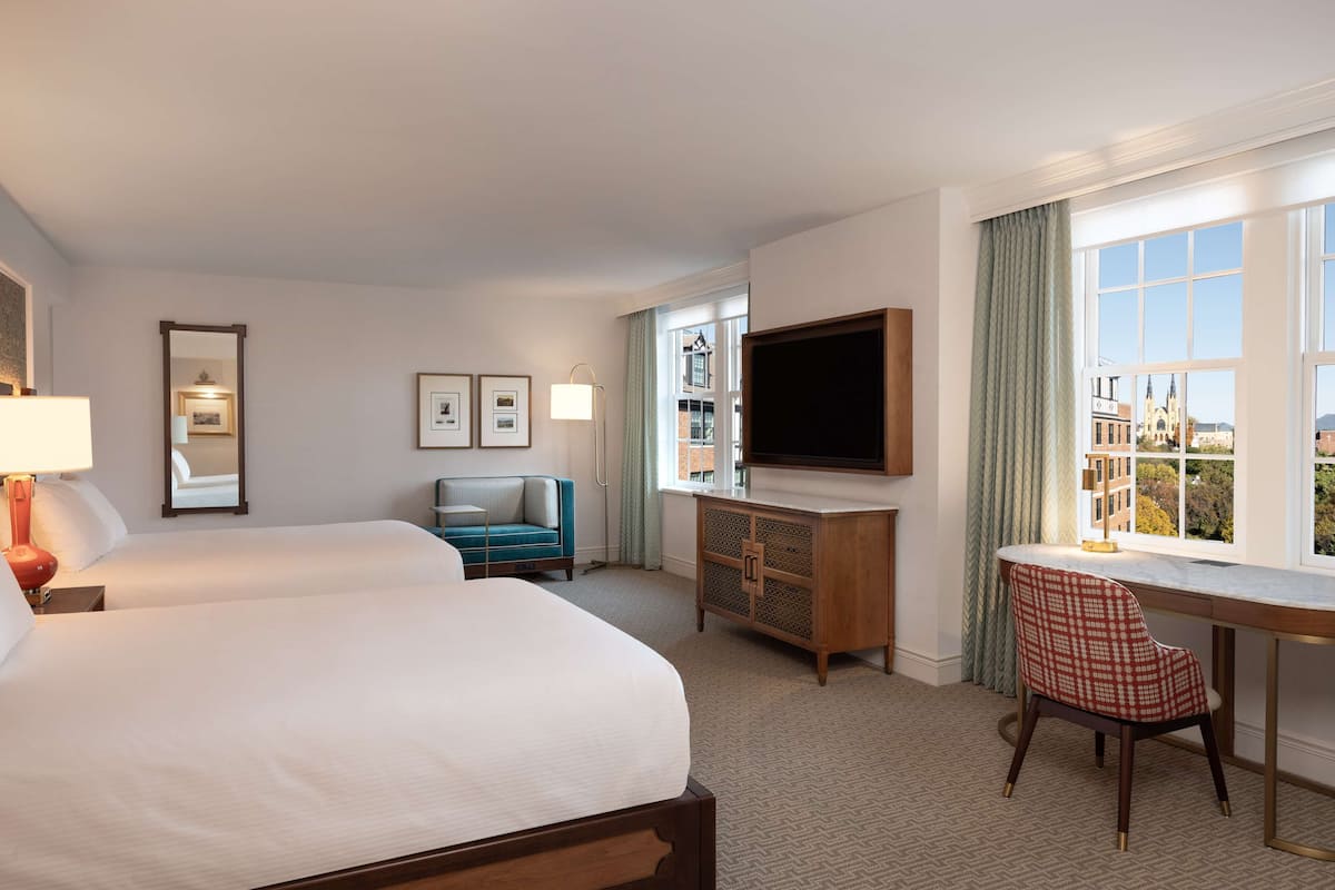 Egyptian cotton sheets, premium bedding, pillow-top beds, in-room safe