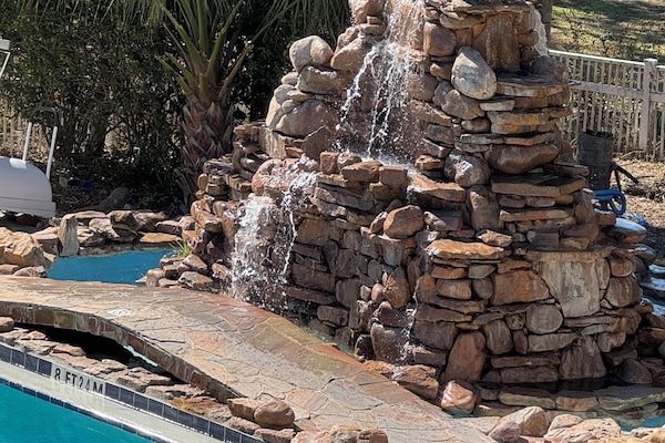 Outdoor pool, open 8:00 AM to 9:00 PM, sun loungers