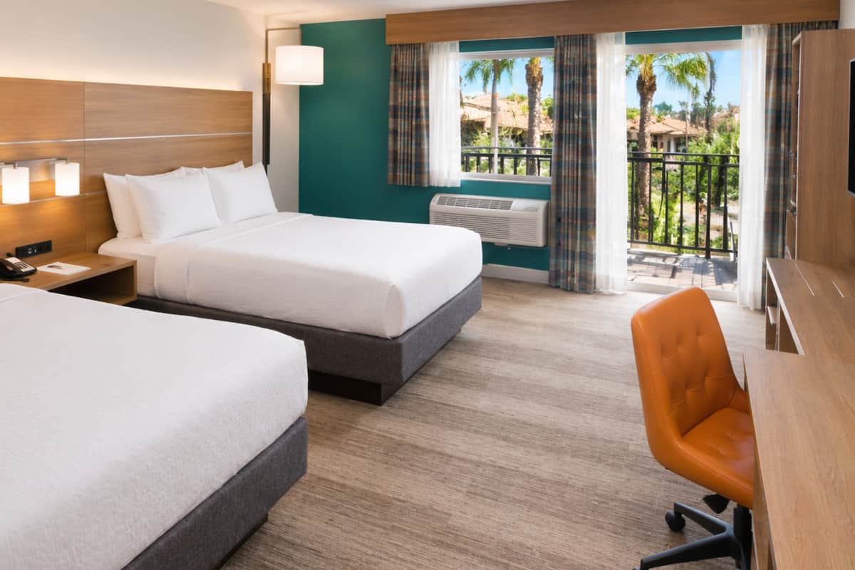Premium Room, 2 Queen Beds, Balcony | In-room safe, desk, laptop workspace, iron/ironing board