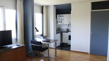 Studio, Half board | 1 bedroom, in-room safe, desk, blackout drapes