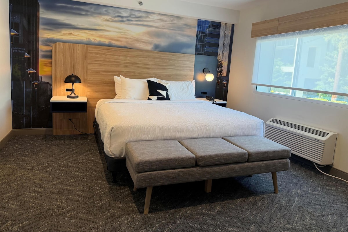 Standard Room, 1 King Bed, Accessible, Bathtub | Premium bedding, desk, iron/ironing board, free wired internet