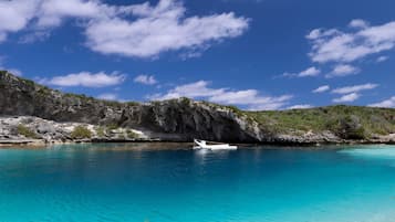 Private beach, free beach shuttle, free beach cabanas, sun-loungers