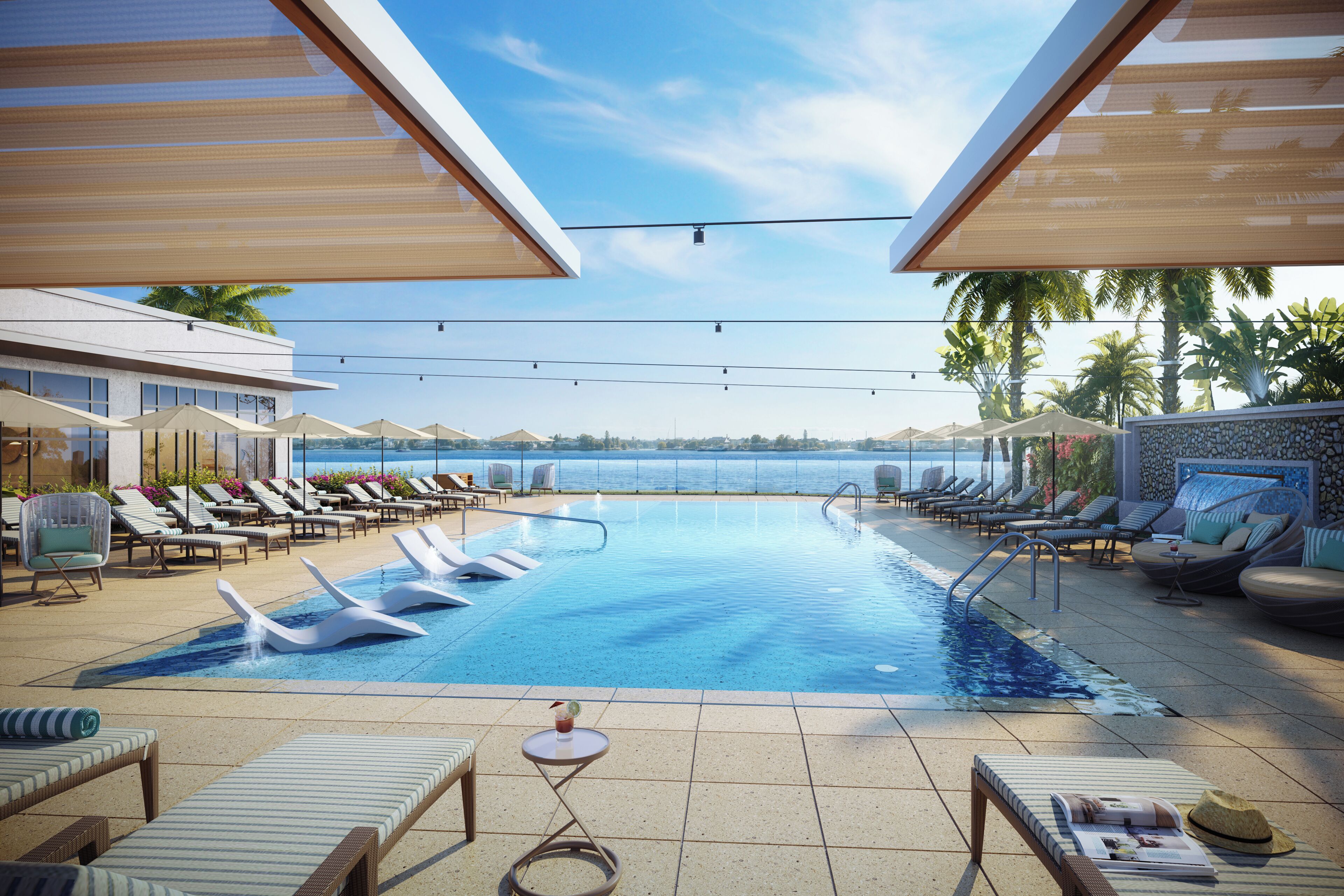 Outdoor pool, pool cabanas (surcharge), pool umbrellas