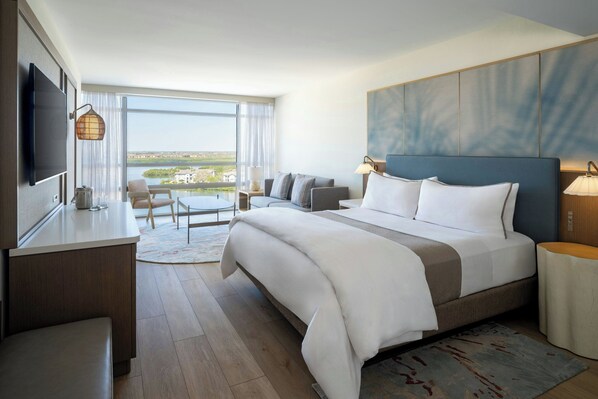 Premium bedding, down duvets, in-room safe, desk