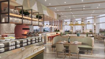 Café da manhã feito na hora todos os dias mediante uma taxa