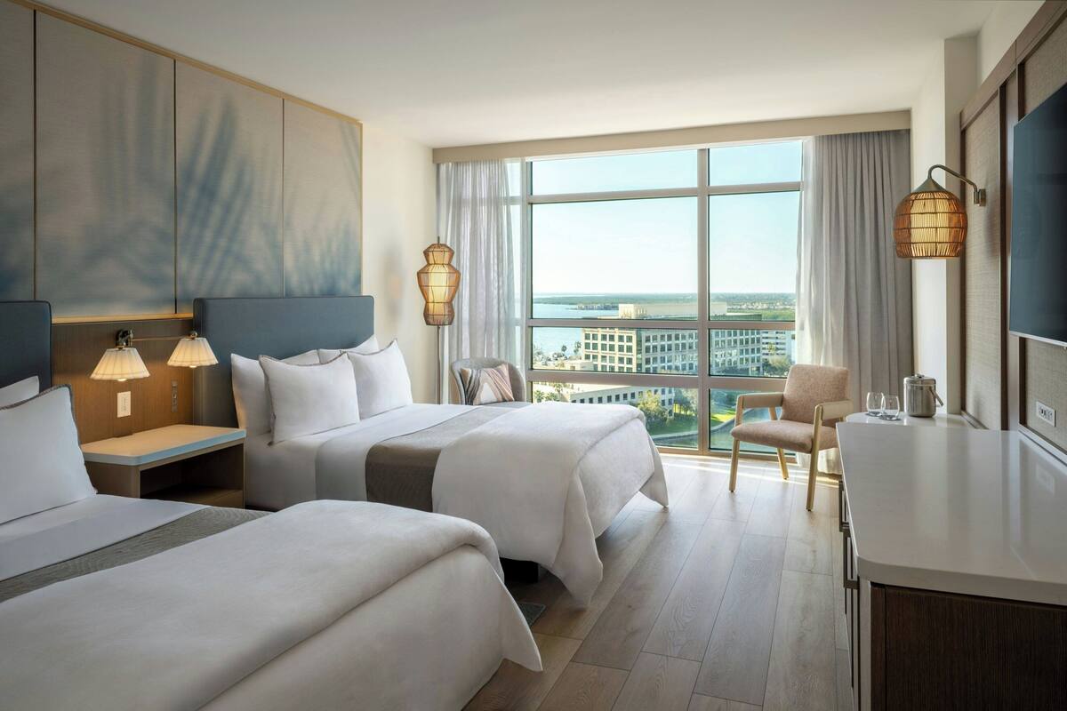 Premium bedding, down duvets, in-room safe, desk