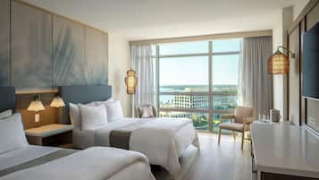 Premium bedding, down comforters, in-room safe, desk