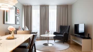 Studio | Living area | 42-inch TV with digital channels