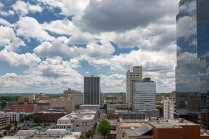 Vue sur la ville depuis l’hébergement