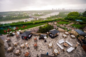 Outdoor banquet area