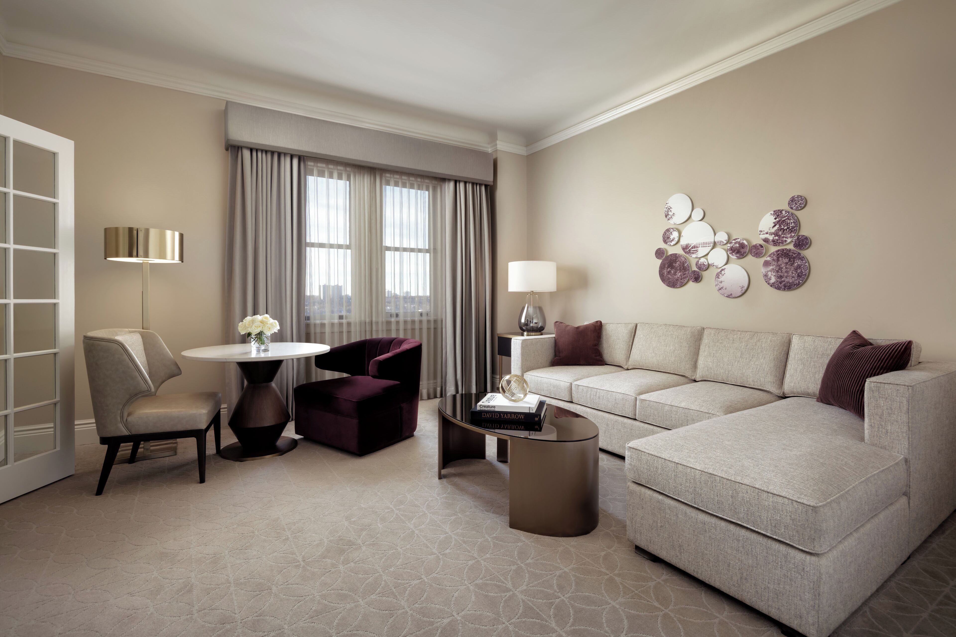 suite, 1 bedroom, non smoking, river view | living area | lcd tv, ipod dock, pay films