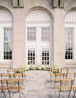 Outdoor wedding area