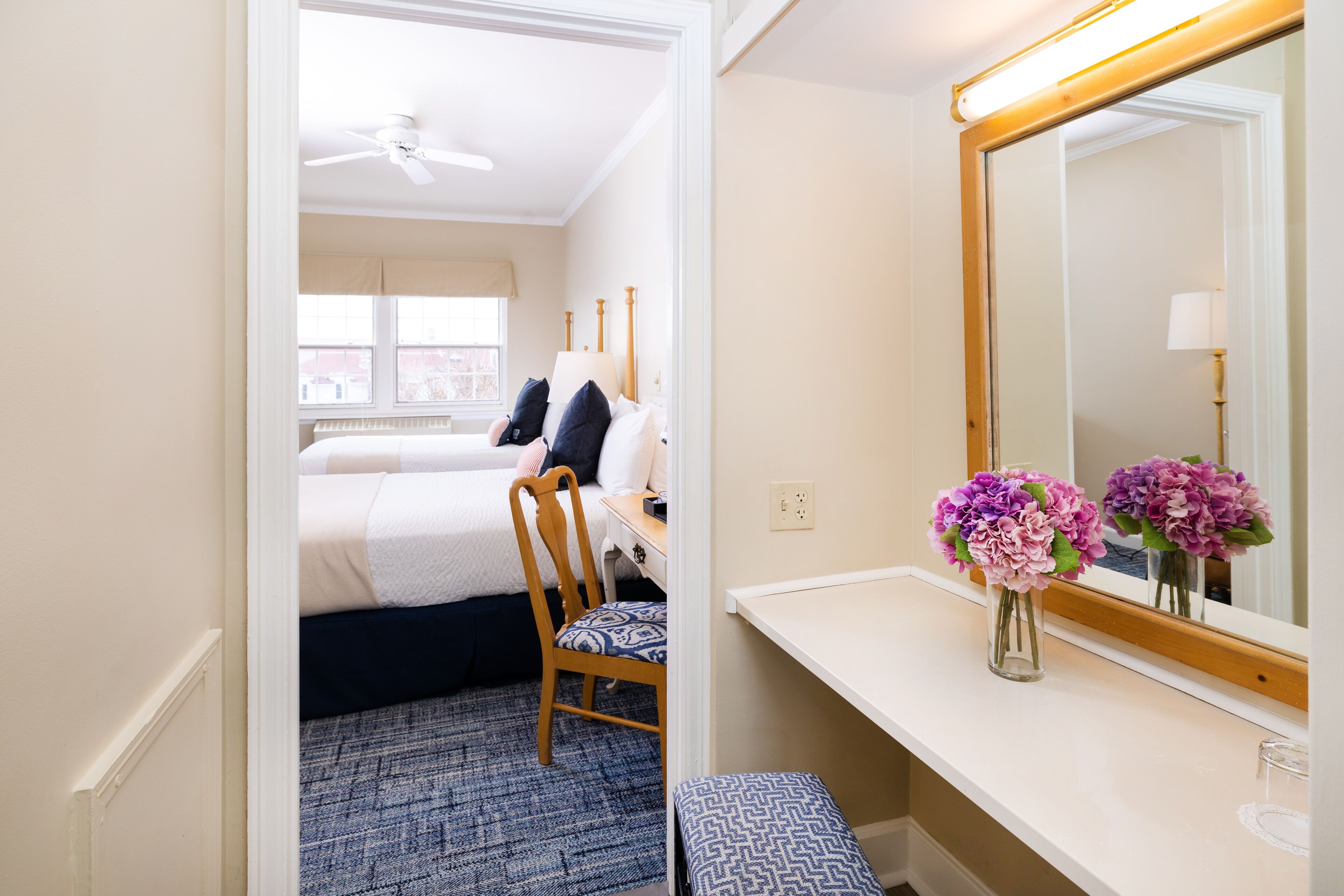 room, 2 double beds (lakeside garden double main lodge) | desk, iron/ironing board, free wifi, bed sheets