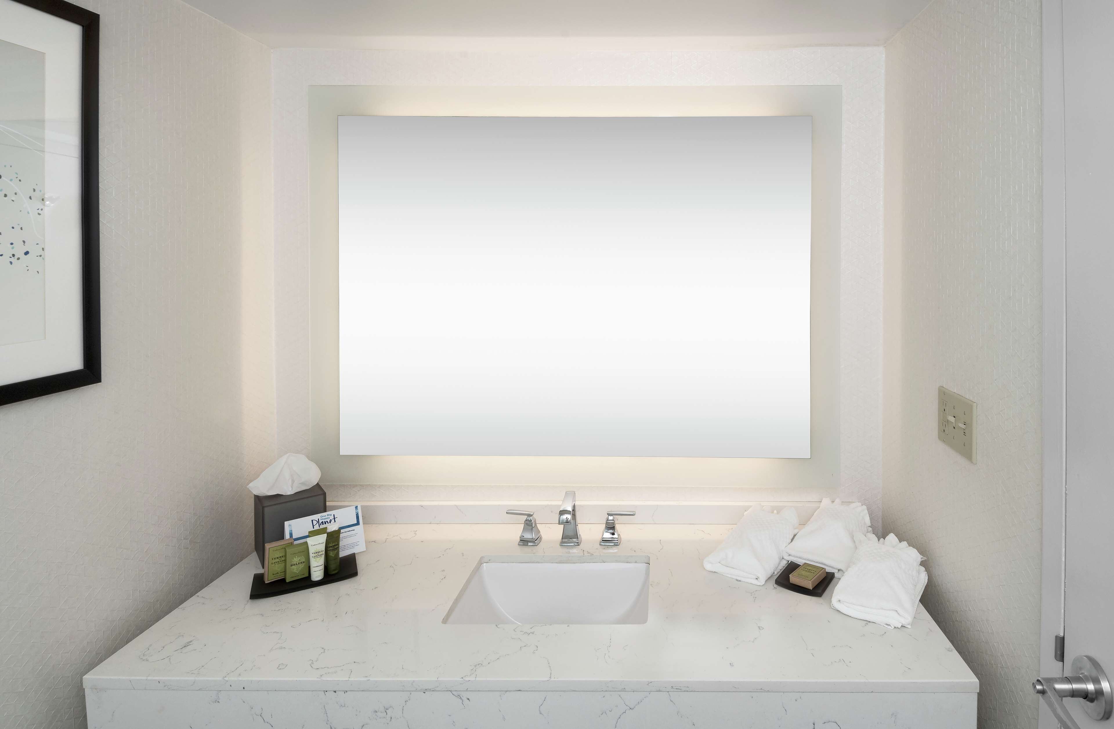 free toiletries, hair dryer, towels