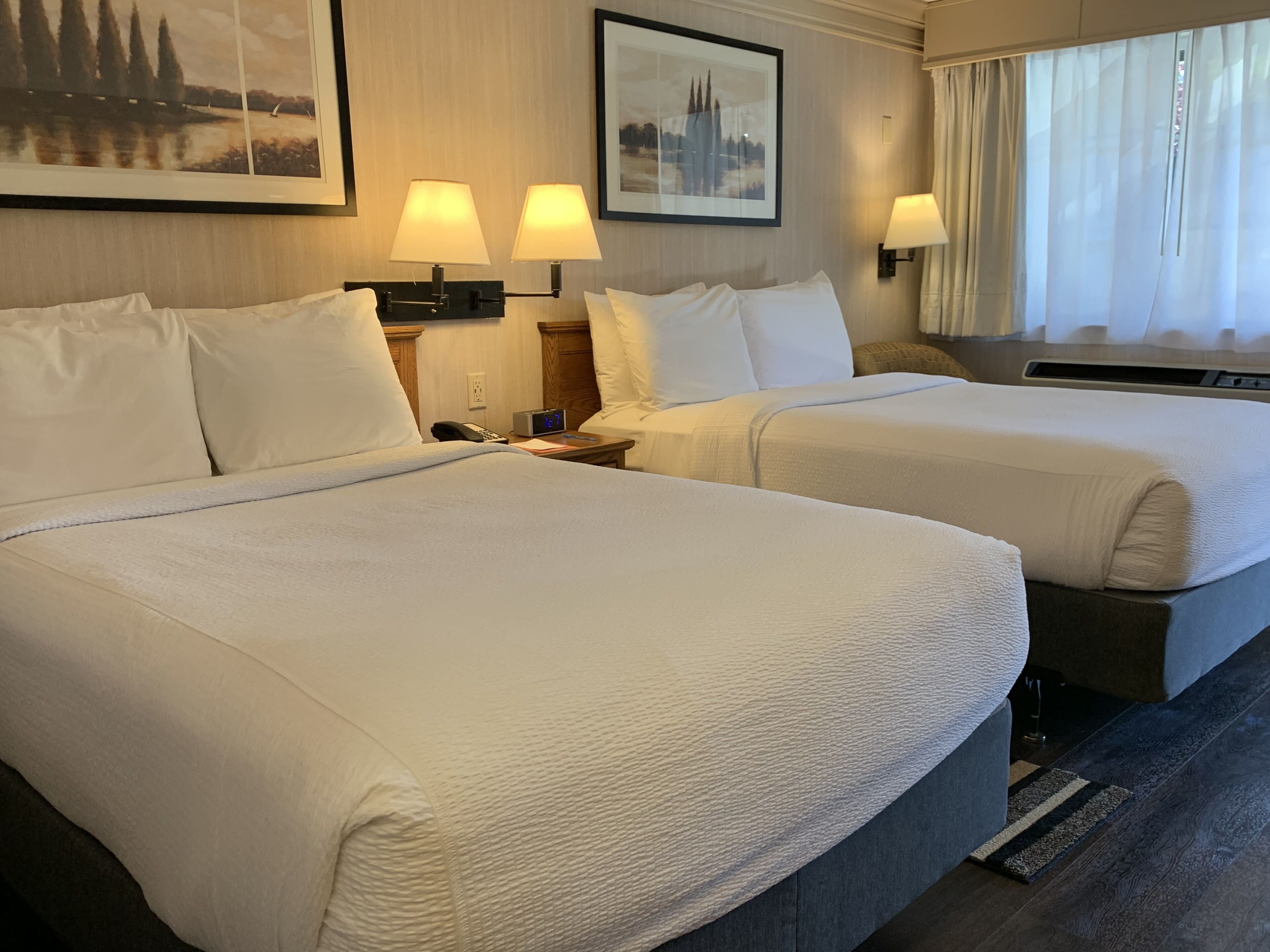 单人房, 2 张双人床 | 遮光窗帘、免费 WiFi、床单