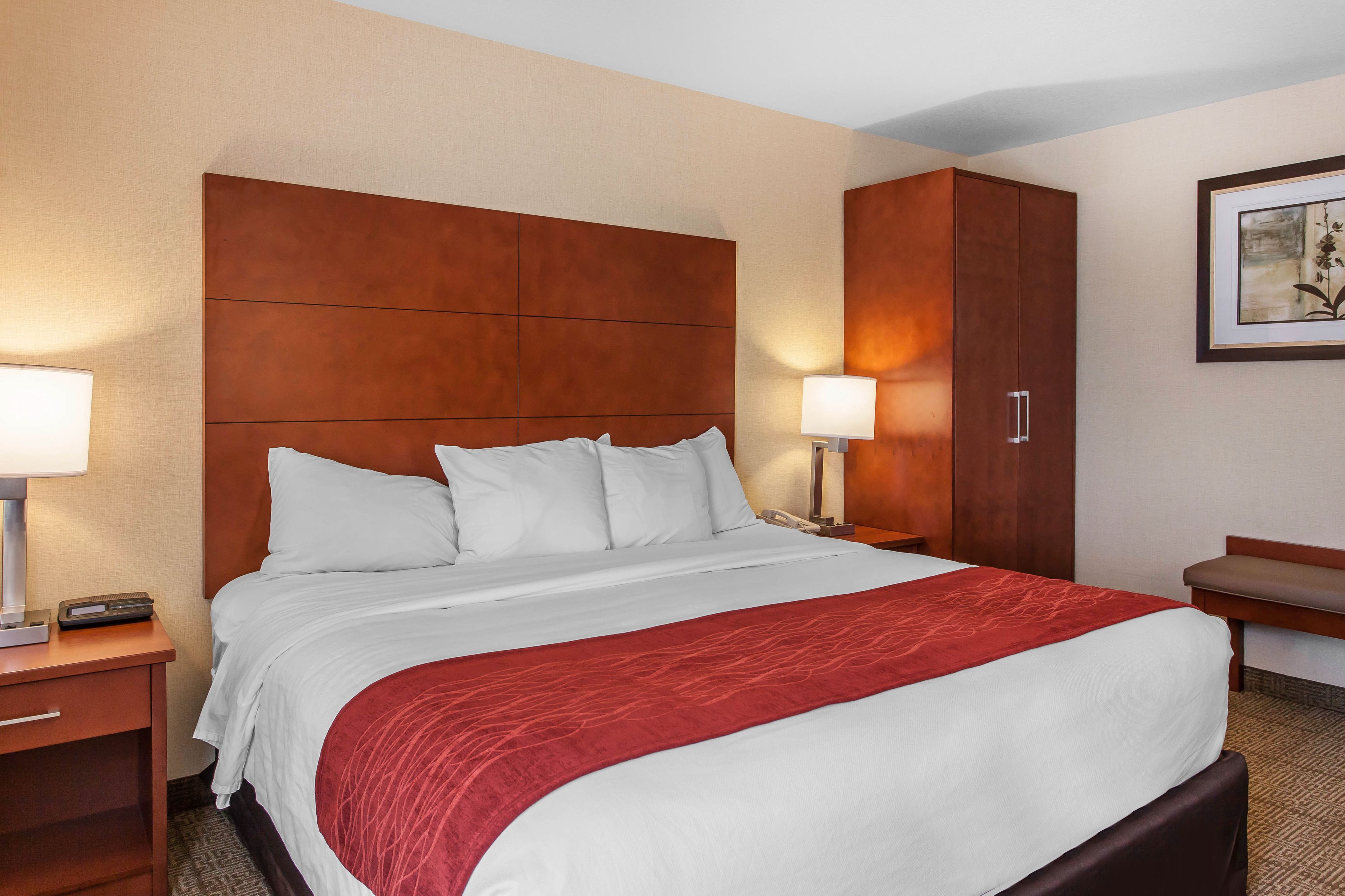 premium bedding, down duvets, pillow-top beds, individually decorated