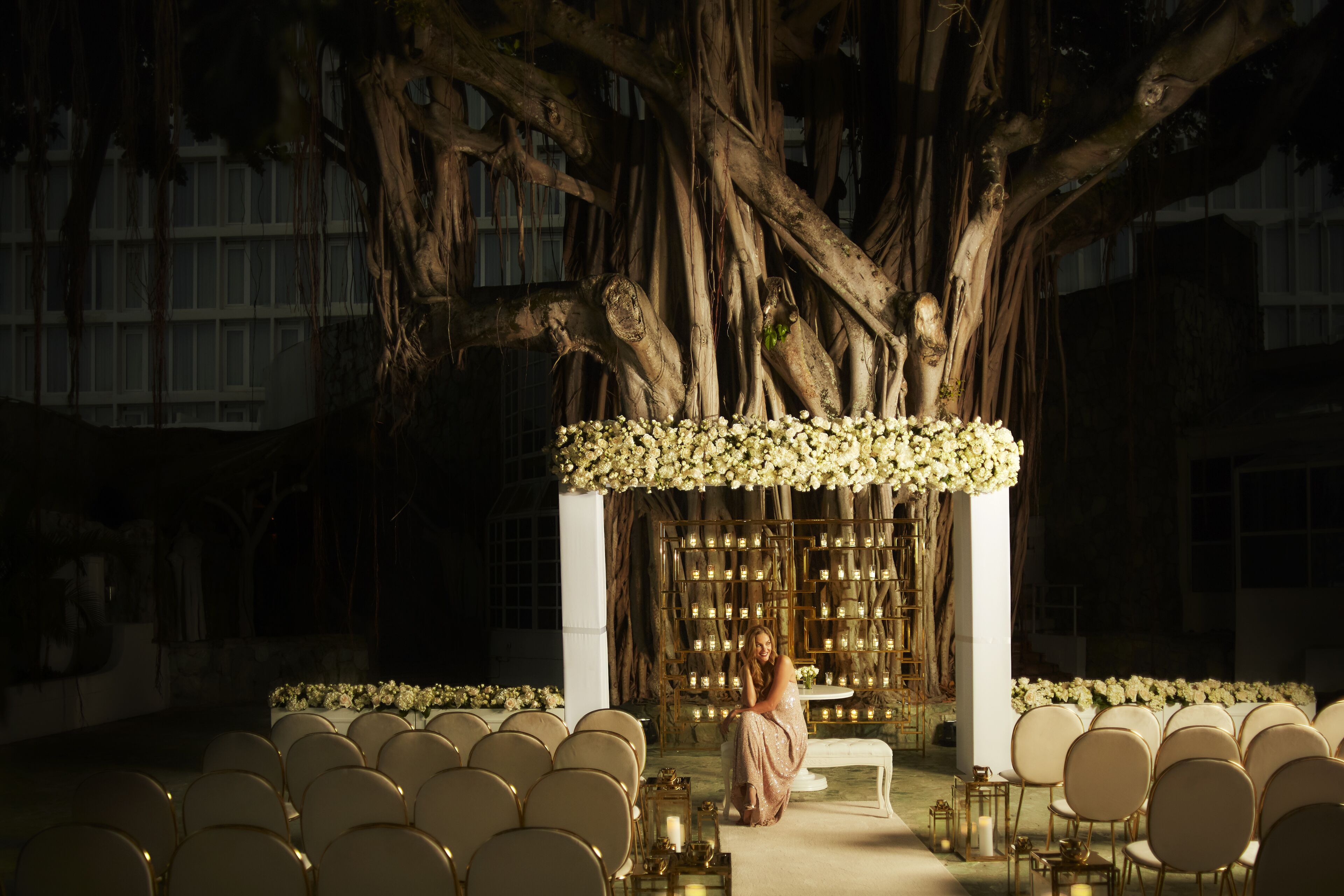 outdoor wedding area