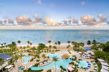 Hypo-allergenic bedding, pillowtop beds, in-room safe, blackout drapes at Fairmont El San Juan Hotel