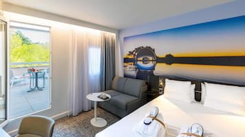 Ropa de cama de alta calidad y minibar