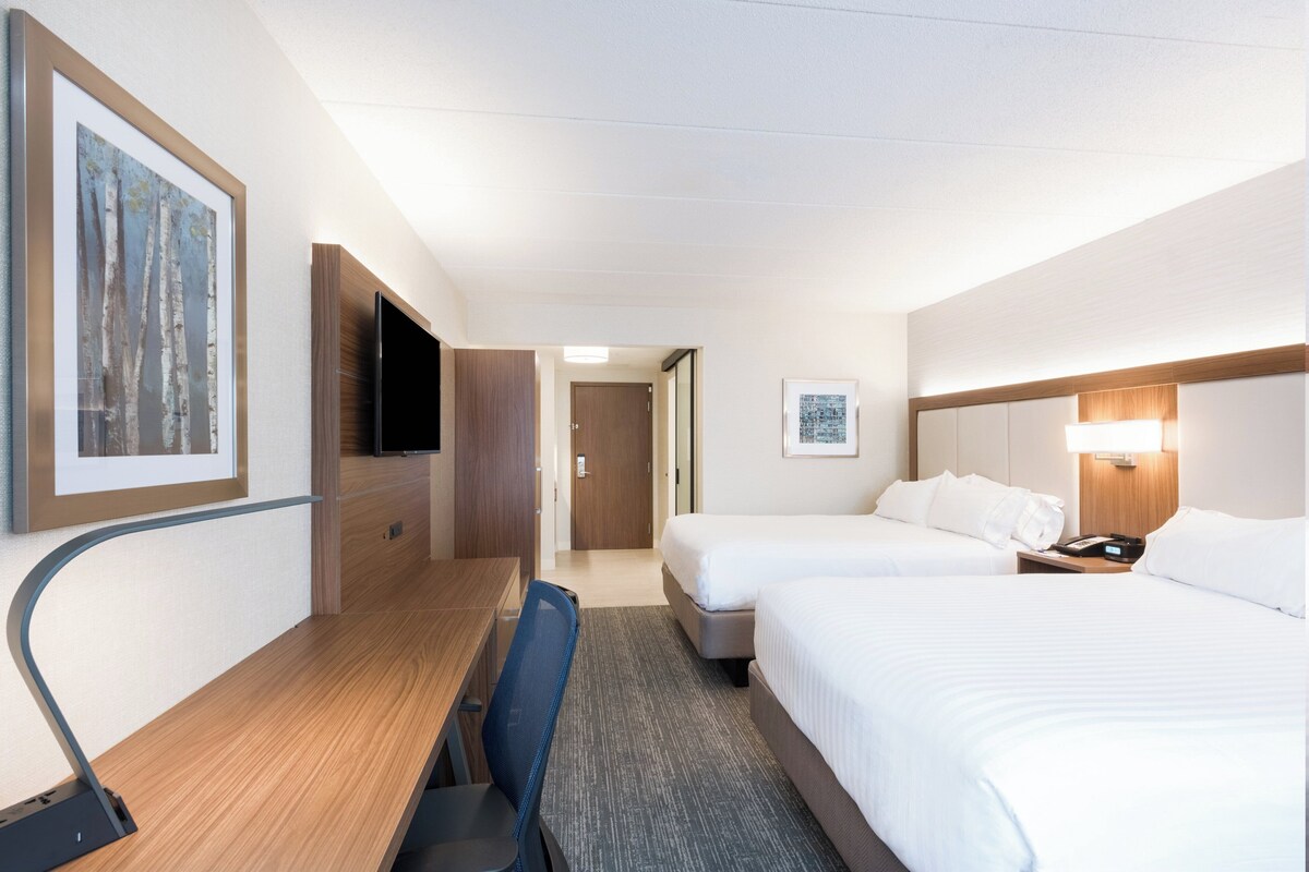 Standard Room, 2 Queen Beds | Hypo-allergenic bedding available, desk, laptop workspace