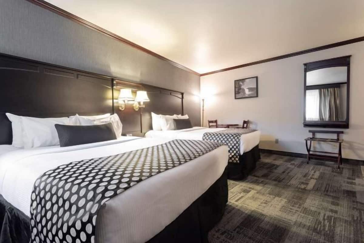 Premium bedding, memory-foam beds, in-room safe, desk
