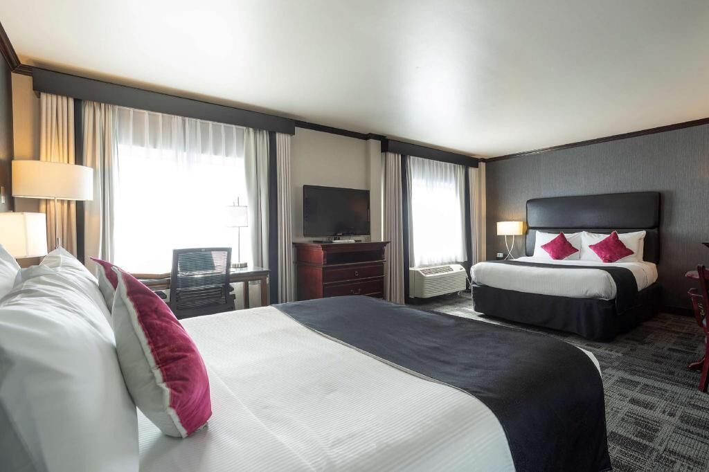 Premium bedding, memory-foam beds, in-room safe, desk