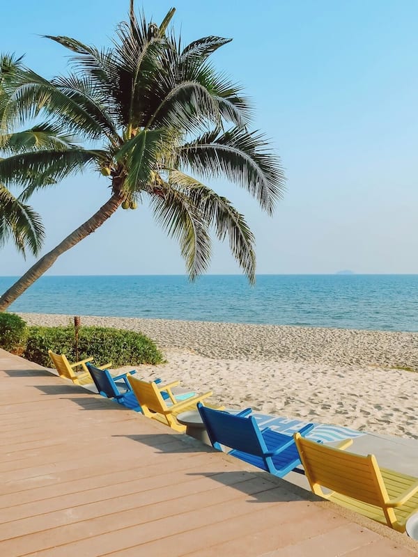 On the beach, beach bar
