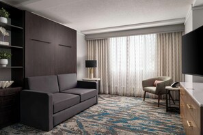 Suite (Parlor) | Living area | 55-inch flat-screen TV with cable channels, TV