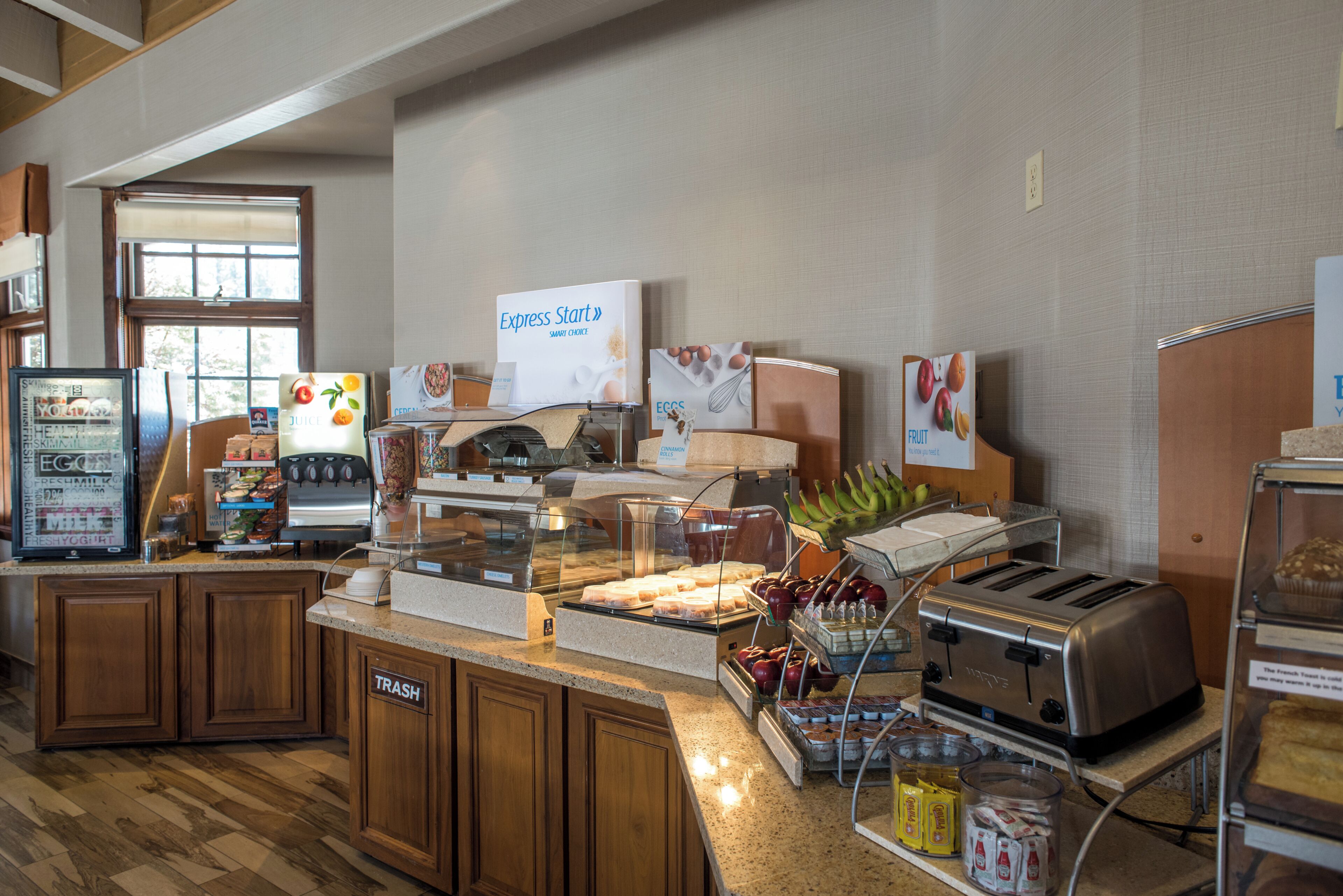 Free daily buffet breakfast