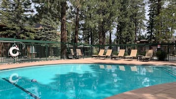 Seasonal outdoor pool, open 8:00 AM to 9:00 PM, sun loungers