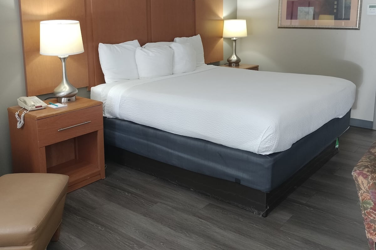 Room, 1 King Bed, Non Smoking | Premium bedding, desk, laptop workspace, blackout curtains