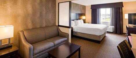 Executive Suite, 1 King Bed, Non Smoking, Refrigerator & Microwave | Desk, iron/ironing board, WiFi, bed sheets