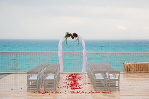 Outdoor wedding area