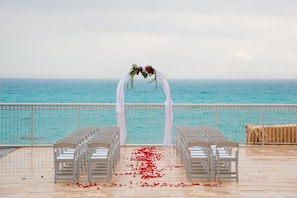 Outdoor wedding area