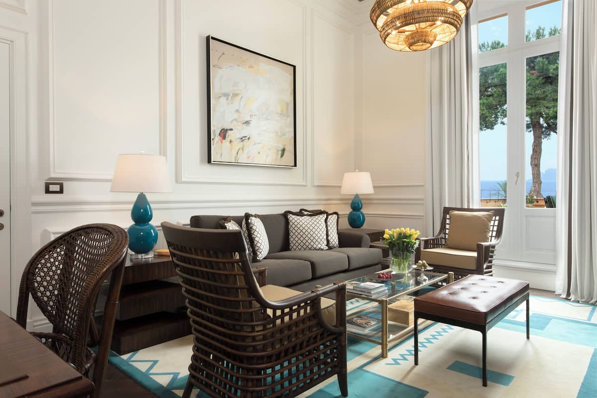 Suite, Terrace, Sea View (Igiea) | Frette Italian sheets, premium bedding, minibar, in-room safe
