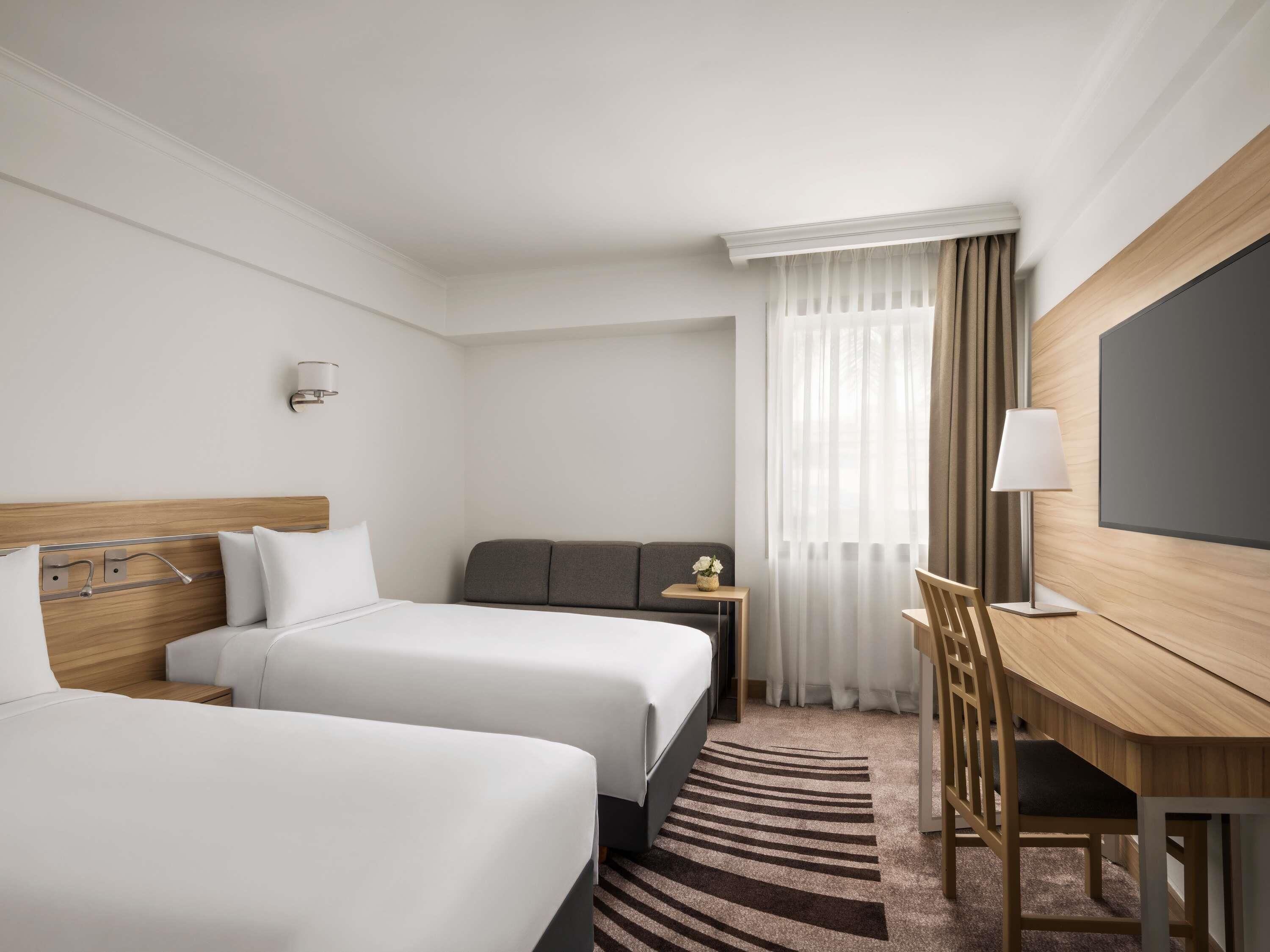 Minibar, in-room safe, desk, blackout curtains