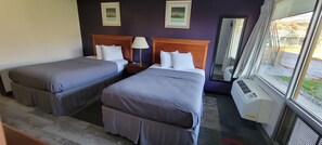 Deluxe Room, 2 Double Beds, Non Smoking | Desk, iron/ironing board, free WiFi, bed sheets