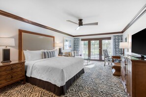 Hypo-allergenic bedding, down duvets, in-room safe, desk