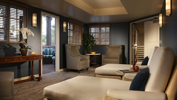 Couples treatment rooms, sauna, spa tub, Turkish bath, body treatments at Omni Rancho Las Palmas Resort & Spa