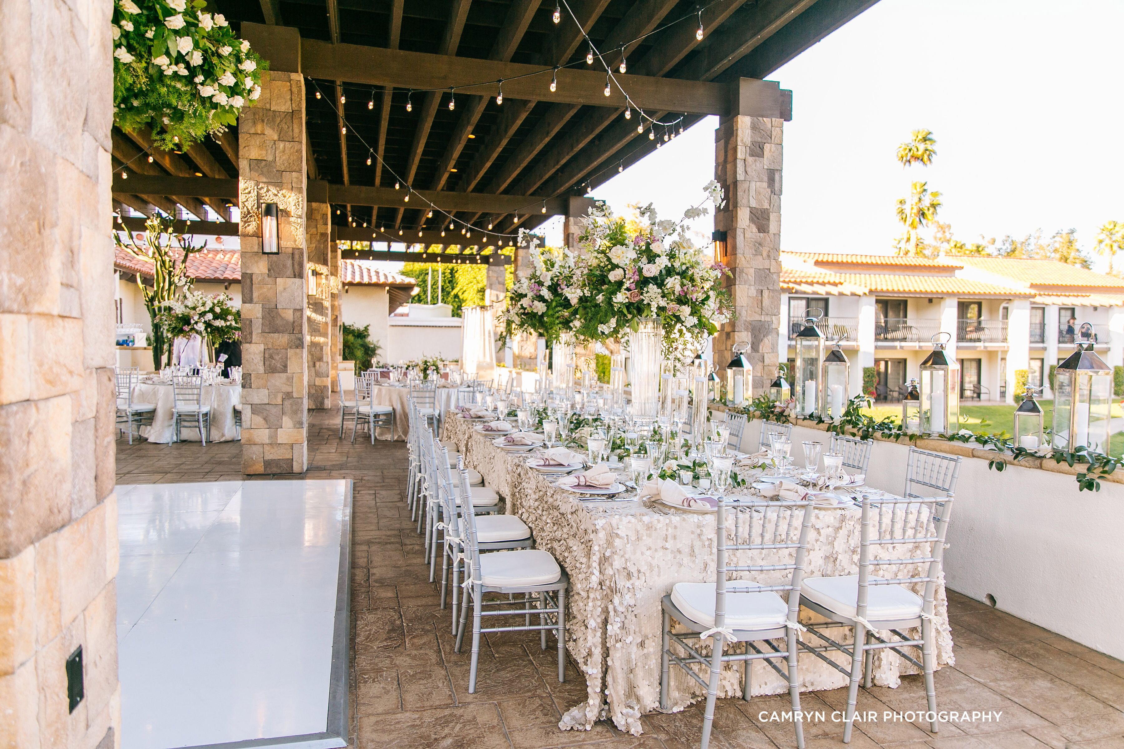outdoor wedding area