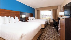 Standard Double Room, 2 Queen Beds | In-room safe, desk, laptop workspace, iron/ironing board