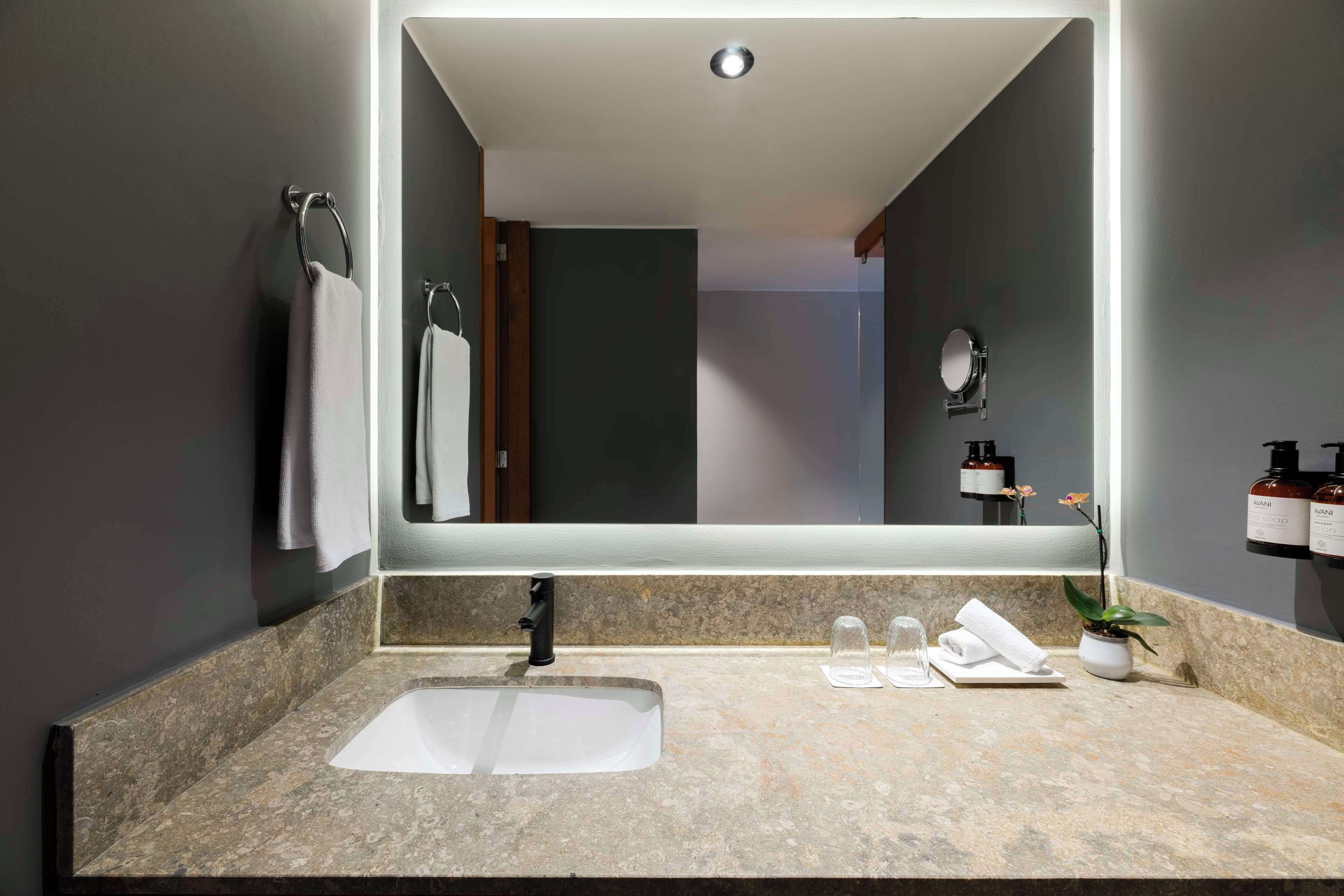 shower, eco-friendly toiletries, hair dryer, bathrobes