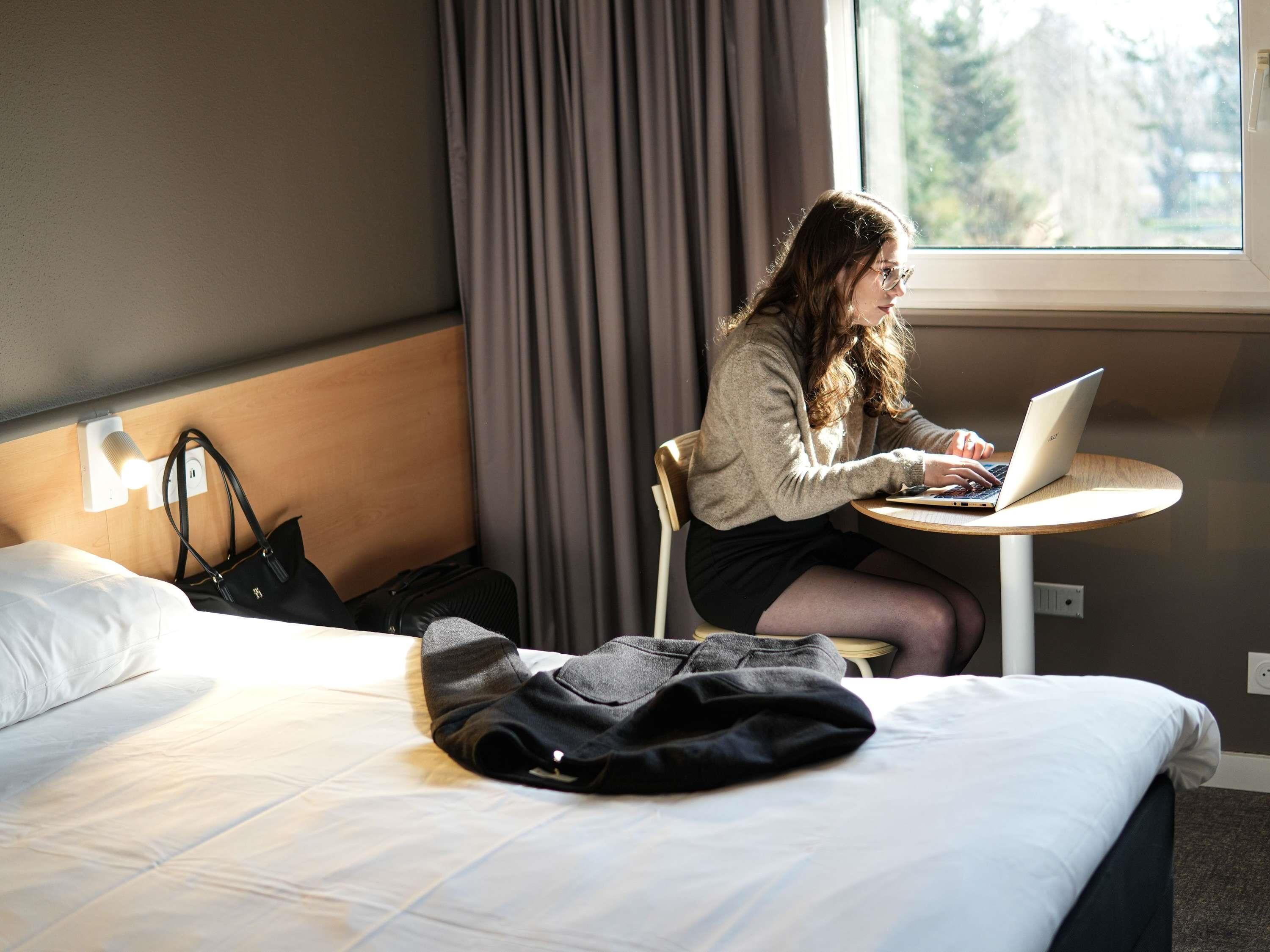 room, 1 double bed | premium bedding, desk, laptop workspace, blackout curtains