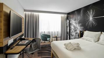 Coffres-forts dans les chambres, bureau, rideaux occultants