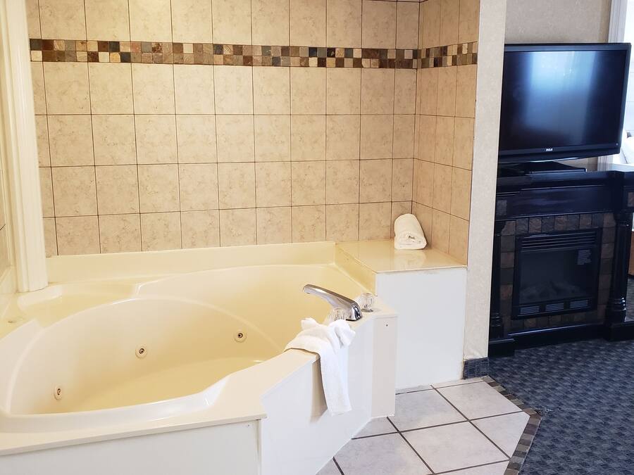 Combined shower/bathtub, free toiletries, hair dryer, towels