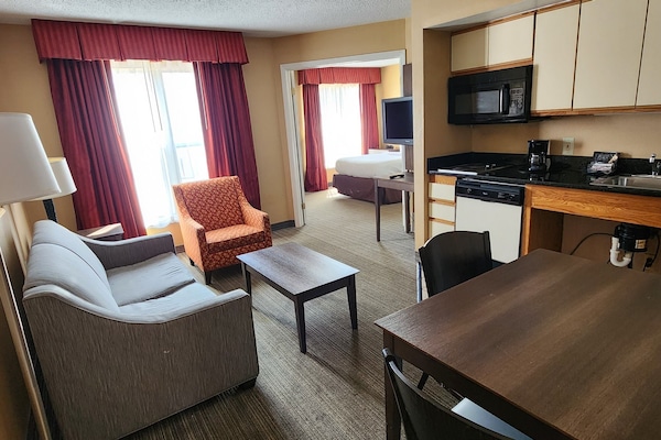 Standard Suite, 1 Double Bed with Sofa bed, Non Smoking (Mobility Accessible) | In-room safe, desk, blackout drapes, iron/ironing board