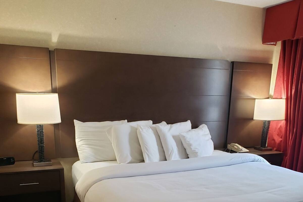 In-room safe, desk, blackout curtains, iron/ironing board