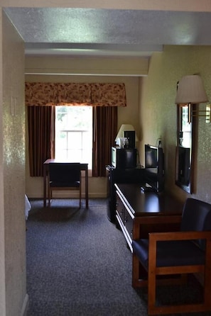 Desk, iron/ironing board, cots/infant beds, free WiFi